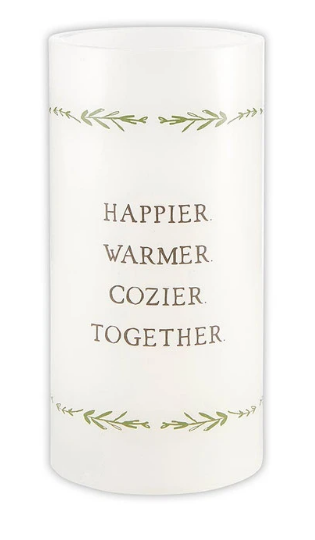 LED Candle - Medium - Happier, Warmer, Cozier Together