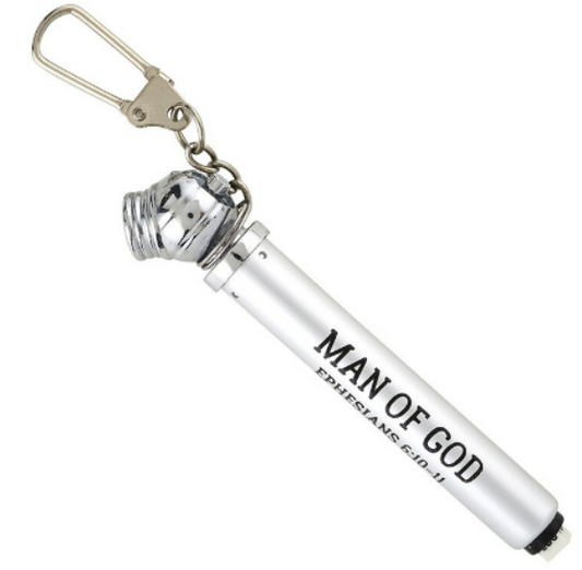 Man of God Tire Pressure Gauge Key Chain