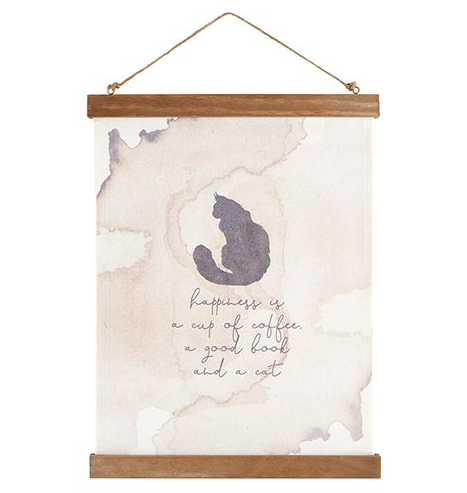 Framed Canvas Banner - Cat