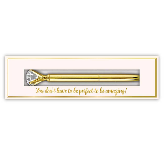 Boxed Gem Pen - Gold