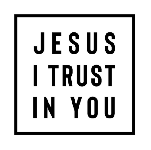 Jesus I Trust in You Auto Decal