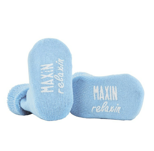 Socks - Blue - Maxin Relaxin, 3-12 months