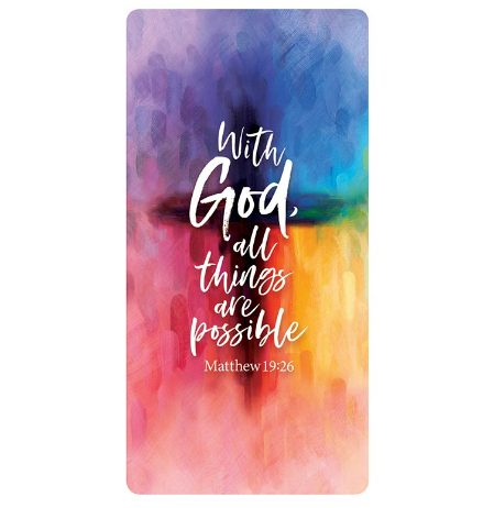With God All Things are Possible Prayer Cross with Card